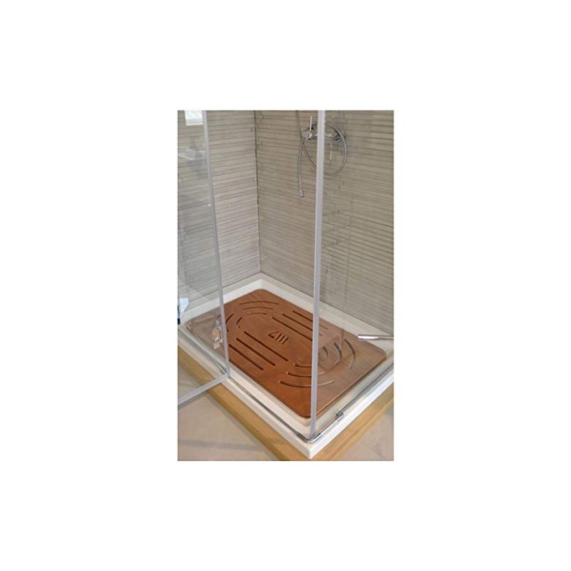 Acquista Pedana piatto doccia rettangolare antiscivolo legno marino okumè castel merlino con riferimento FA. 116 a partire da 100,96 €