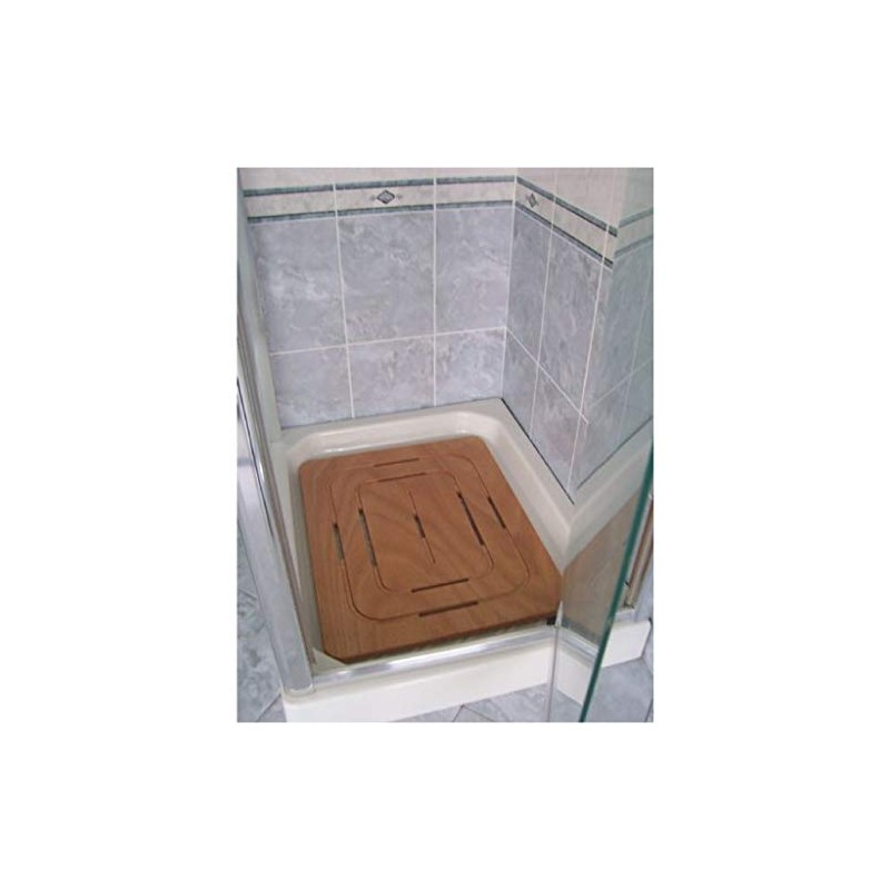 Acquista Pedana piatto doccia 54x68x2h legno marino quadrata antiscivolo Castel merlino con riferimento FA. 113 a partire da 52,55 €