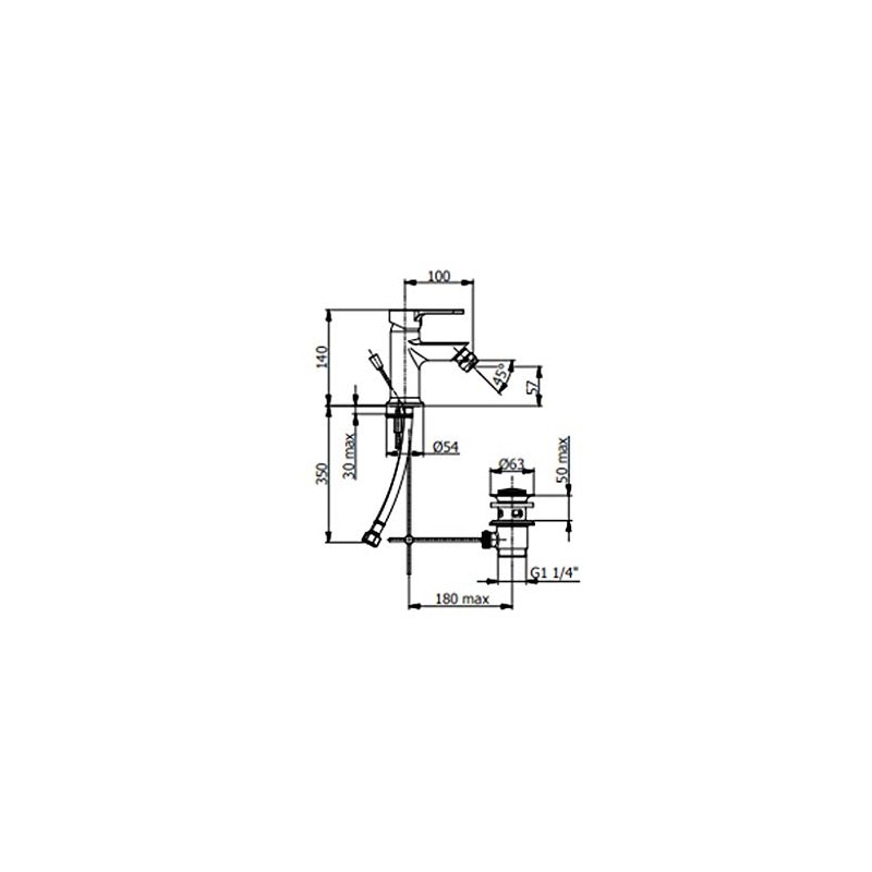 Acquista Miscelatore rubinetto monocomando bidet serie prius art 7920 Fromac con riferimento FA. 7920 a partire da 43,15 €