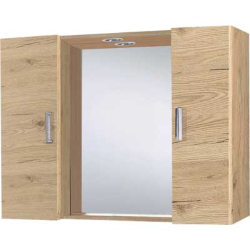 Specchio 2 ante quercia naturale -  Savini H 60 x L 81 x P 16