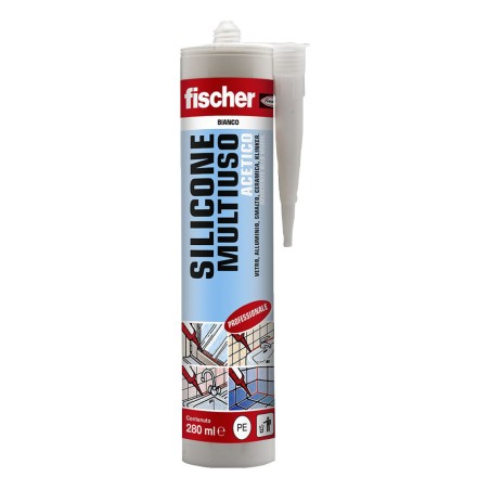Acquista Sigillante siliconico multiuso bianco a base acetica Bianco 280gr Fischer italia s.r.l. con riferimento HI. SILFISB a partire da 3,20 €