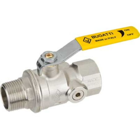 Acquista Valvola sfera gas m/f con due prese pressione leva acciaio 3/4 Bugatti con riferimento CT. 0646205 a partire da 22,09 €