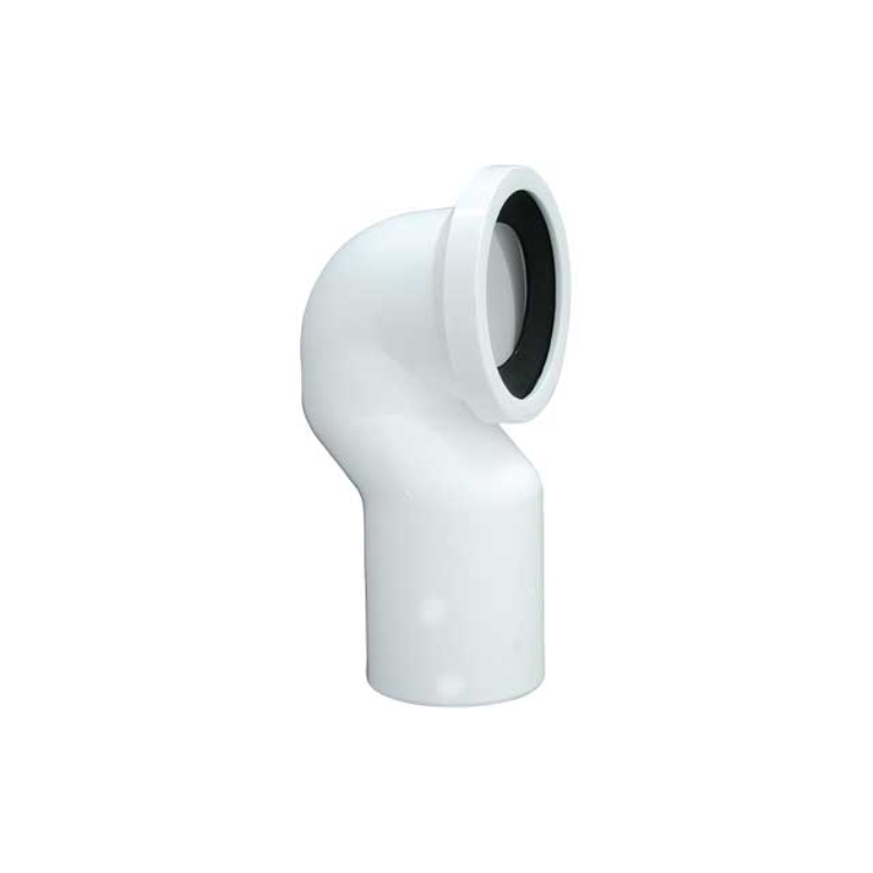 Acquista Curva vaso per scarico universale bianca ø 100 c/guarnizione  con riferimento CT. 03044100 a partire da 4,36 €