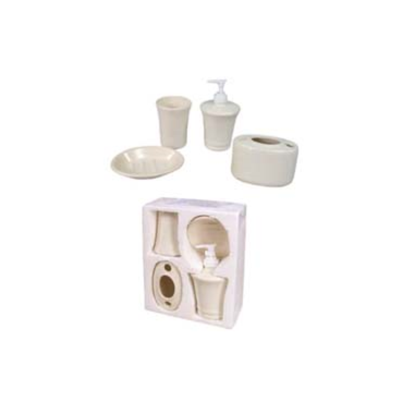 Acquista Set bagno in ceramica bianca Aglaia con riferimento GF. 59039 a partire da 2,85 €