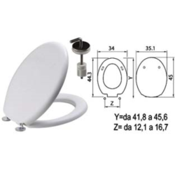 Acquista Sedile wc in termoindurente "tango" bianco cerniere inox h057 Saniplast con riferimento GF. 410779 a partire da 34,86 €