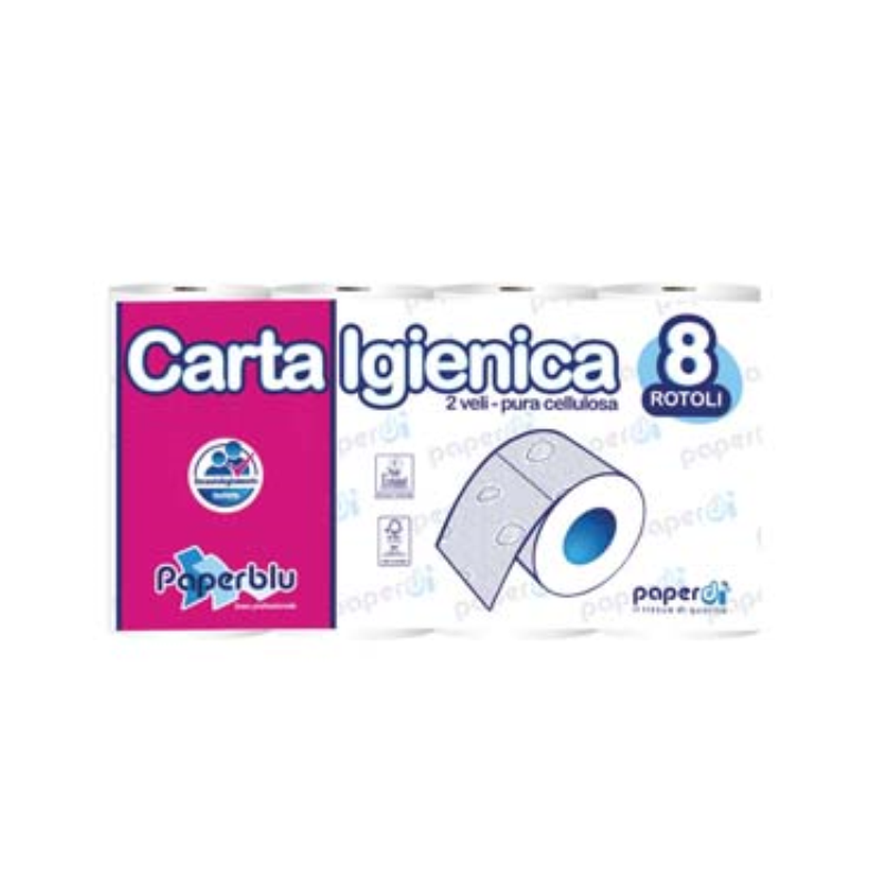 Acquista Carta igienica 2 veli - conf. da 8 rotoli 12 confezione con riferimento GF. 251082 a partire da 38,84 €