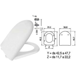 Acquista Sedile wc in termoindurente "luna 2" bianco cerniere inox h050 Saniplast con riferimento GF. 410786 a partire da 48,75 €