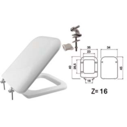 Acquista Sedile wc in termoindurente "double" bianco cerniere in metallo Saniplast con riferimento GF. 410793 a partire da 48,85 €