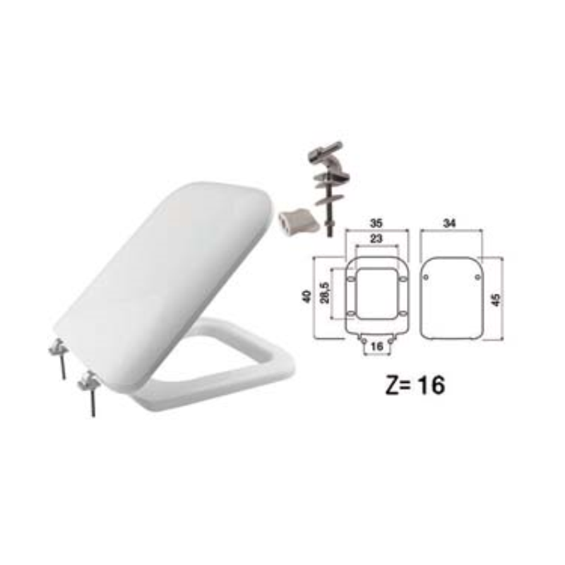 Acquista Sedile wc in termoindurente "double" bianco cerniere in metallo Saniplast con riferimento GF. 410793 a partire da 48,85 €