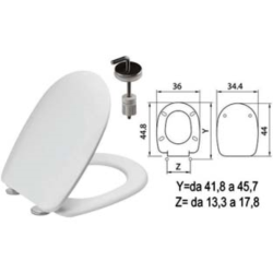 Acquista Sedile wc in termoindurente "passepartout" bianco cerniere inox h057 Saniplast con riferimento GF. 410809 a partire da 39,96 €
