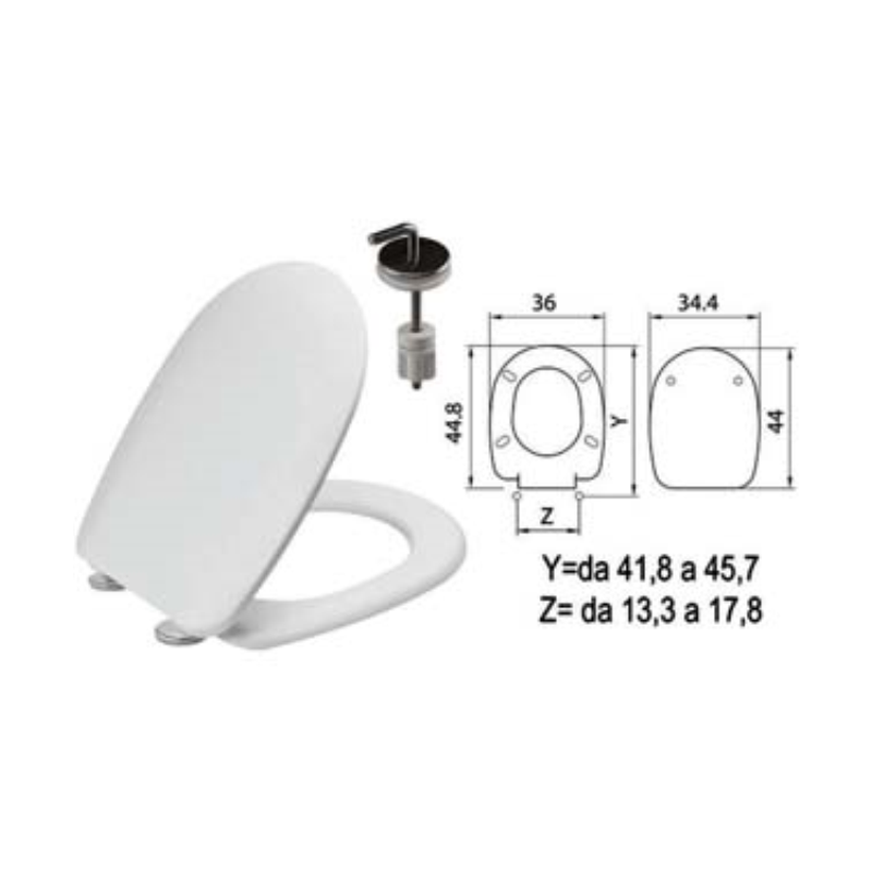 Acquista Sedile wc in termoindurente "passepartout" bianco cerniere inox h057 Saniplast con riferimento GF. 410809 a partire da 39,96 €