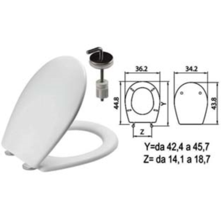 Acquista Sedile wc in termoindurente "sebino" bianco cerniere inox h057 Saniplast con riferimento GF. 410830 a partire da 34,95 €