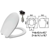 Acquista Sedile wc in termoindurente "sebino" bianco cerniere inox h057 Saniplast con riferimento GF. 410830 a partire da 33,95 €