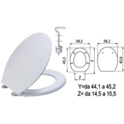 Acquista Sedile wc in termoindurente "z13" bianco cerniere inox h025 1 pezzi Saniplast con riferimento GF. 410878 a partire da 39,41 €