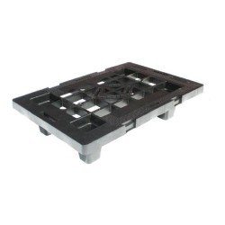 Acquista Pallet in plastica riciclata (PP), Mis. 400 L x 600 P x 124 H mm, con 4 piedi, piano forato, portata statica 500 Kg, portata din con riferimento IW- Pedana01 a partire da 5,90 €